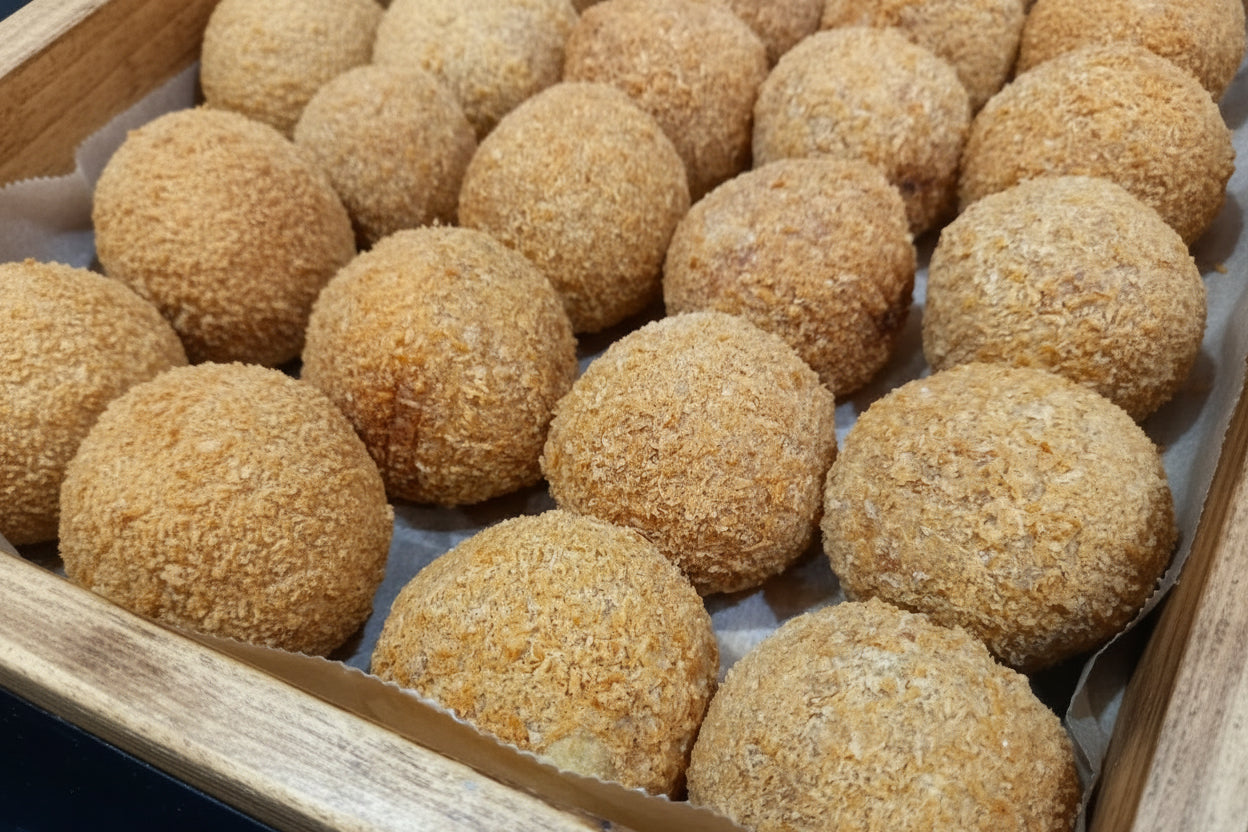 Cheesy Beans Scotch 'Egg'
